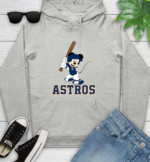 MLB Baseball Houston Astros Cheerful Mickey Mouse Shirt Youth Hoodie 2