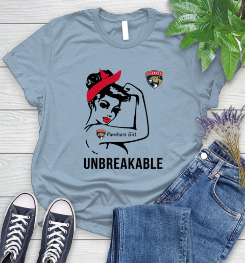 NHL Florida Panthers Girl Unbreakable Hockey Sports Women's T-Shirt 6