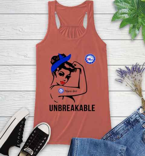 NBA Philadelphia 76ers Girl Unbreakable Basketball Sports Racerback Tank 2