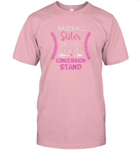 e9wa new baseball sister shirt i39 m just here for the concession stand jersey t shirt 60 front pink