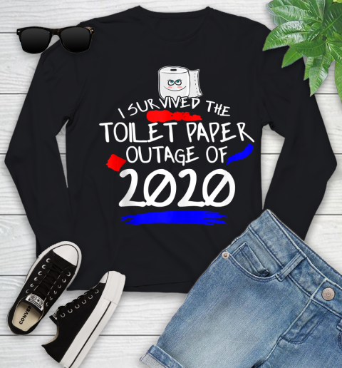 Nurse Shirt I Survived The Toilet Paper Outage Funny Shirt Youth Long Sleeve