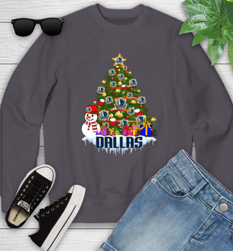 Dallas Mavericks Merry Christmas NBA Basketball Sports Youth Sweatshirt - Image 7