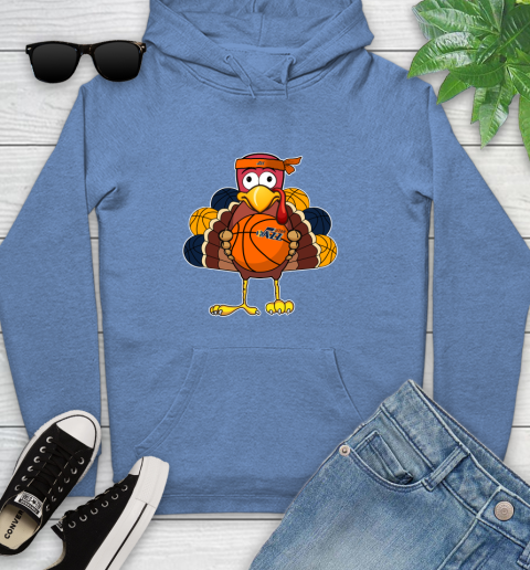 Utah Jazz Turkey thanksgiving day Youth Hoodie 12