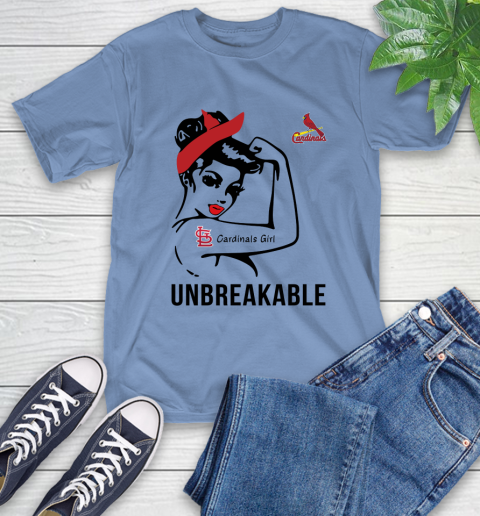 MLB St.Louis Cardinals Girl Unbreakable Baseball Sports T-Shirt 11
