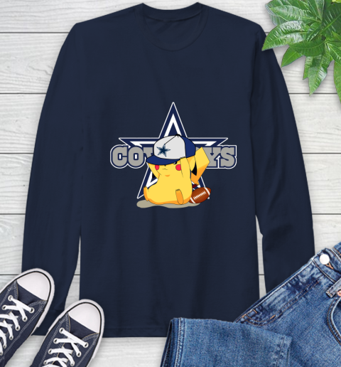 NFL Pikachu Football Sports Dallas Cowboys Long Sleeve T-Shirt 4