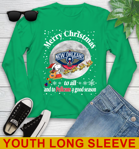 New Orleans Pelicans Merry Christmas To All And To Pelicans A Good Season NBA Basketball Sports Youth Long Sleeve 7