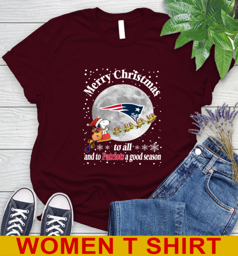 New England Patriots Merry Christmas To All And To Patriots A Good Season NFL Football Sports Women's T-Shirt 6