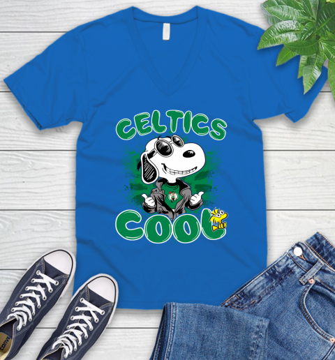NBA Basketball Boston Celtics Cool Snoopy Shirt V-Neck T-Shirt 5