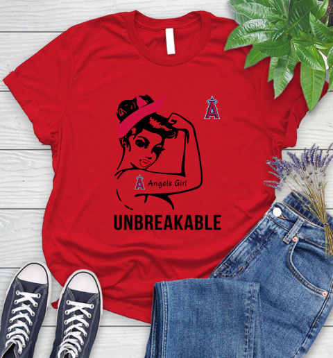 MLB Los Angeles Angels Girl Unbreakable Baseball Sports Women's T-Shirt 9