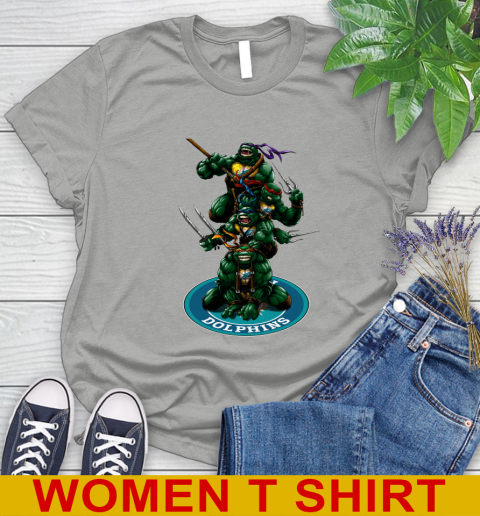 NFL Football Miami Dolphins Teenage Mutant Ninja Turtles Shirt Women's T-Shirt 11