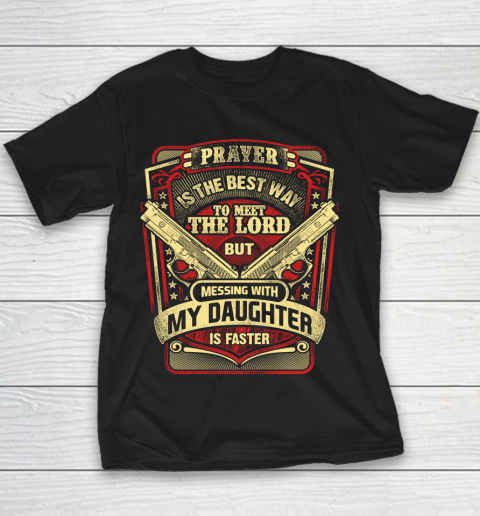 Veteran Shirt Gun Control Messing With Daughter Youth T-Shirt