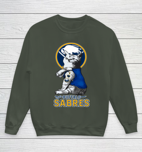 NHL My Cat Loves Buffalo Sabres Hockey Youth Sweatshirt 8