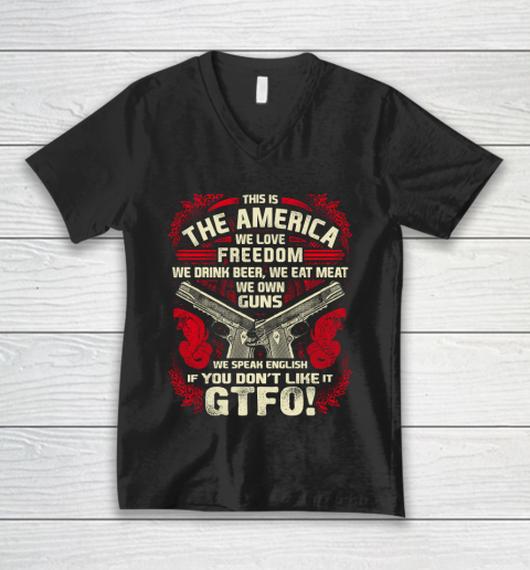 Veteran Shirt Gun Control This is The America V-Neck T-Shirt