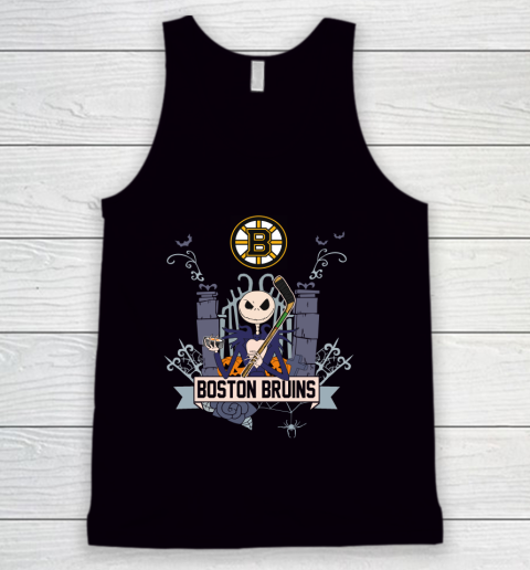 NHL Boston Bruins Hockey Jack Skellington Halloween Tank Top