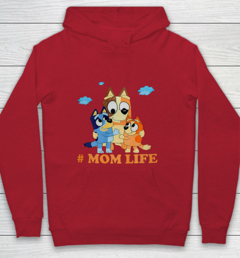 I Love Mom Blueys Love Parents Day #Momlife Youth Hoodie 7