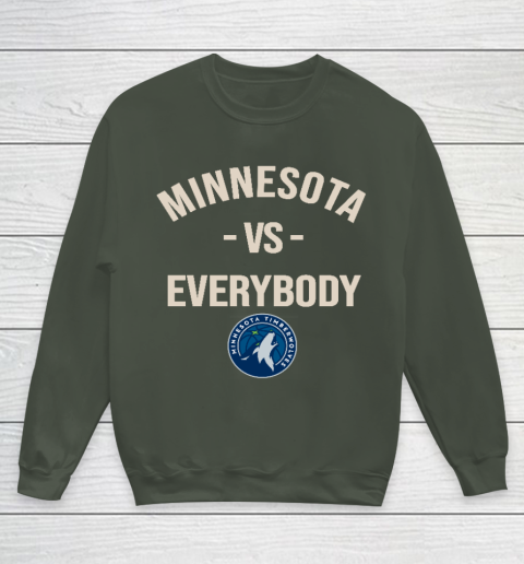 Minnesota Timberwolves Vs Everybody Youth Sweatshirt 8