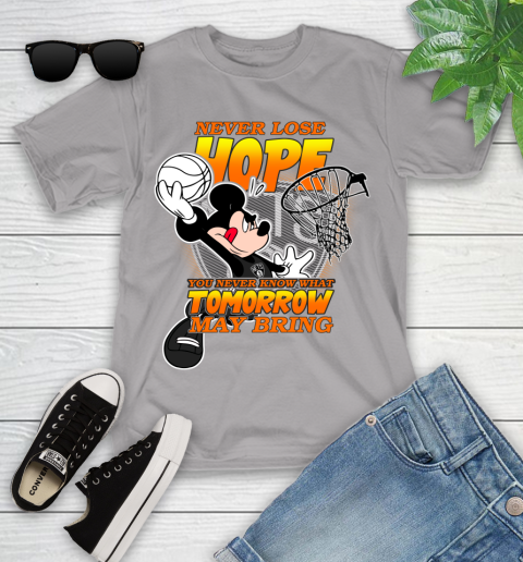 Brooklyn Nets NBA Basketball Mickey Disney Never Lose Hope Youth T-Shirt 4