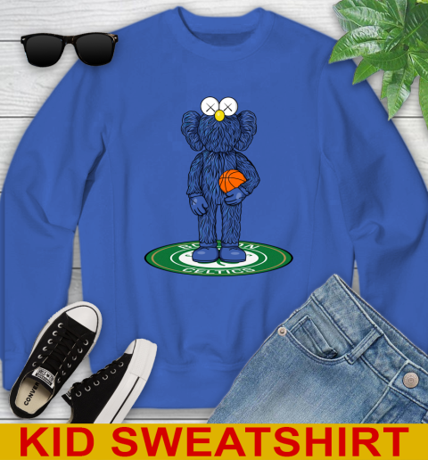 NBA Basketball Boston Celtics Kaws Bff Blue Figure Shirt Youth Sweatshirt 8 NBA Basketball Boston Celtics Kaws Bff Blue Figure Shirt Youth Sweatshirt - Image 8