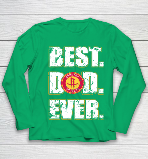 NBA Houston Rockets Basketball Best Dad Ever Family Shirt Youth Long Sleeve 4