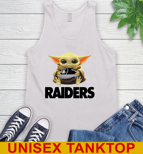 NFL Football Oakland Raiders Baby Yoda Star Wars Shirt Tank Top