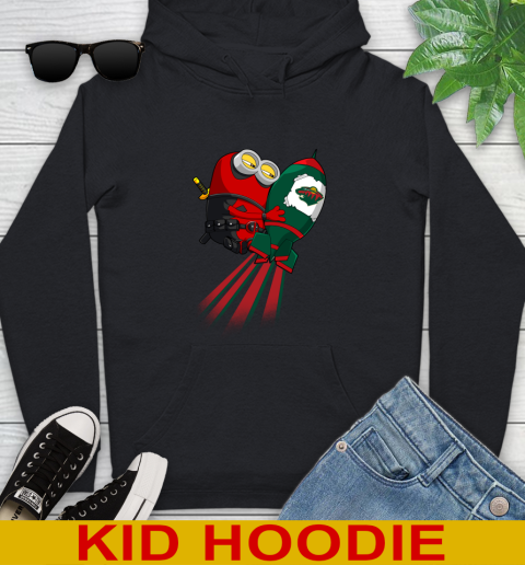 NHL Hockey Minnesota Wild Deadpool Minion Marvel Shirt Youth Hoodie