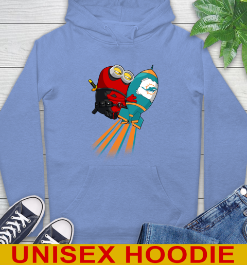 NFL Football Miami Dolphins Deadpool Minion Marvel Shirt Hoodie 11