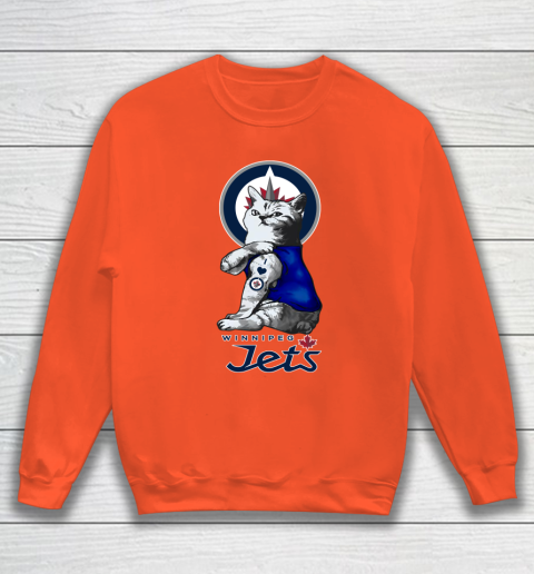 NHL My Cat Loves Winnipeg Jets Hockey Sweatshirt 3