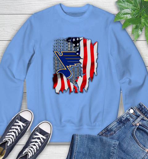 St.Louis Blues NHL Hockey American Flag Sweatshirt 11