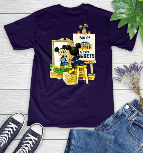 NBA Basketball Denver Nuggets Mickey Drawing Shirt 74