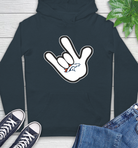 Denver Broncos NFL Football Mickey Rock Hand Disney Hoodie 7
