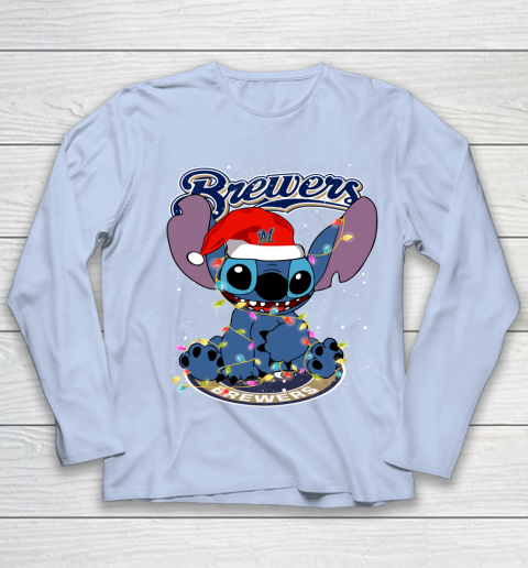 Milwaukee Brewers MLB noel stitch Baseball Christmas Youth Long Sleeve 5