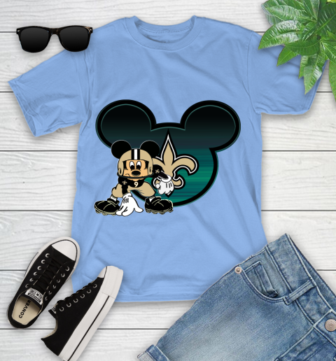 NFL New Orleans Saints Mickey Mouse Disney Football T Shirt Youth T-Shirt 11