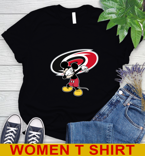 Carolina Hurricanes NHL Hockey Dabbing Mickey Disney Sports Women's T-Shirt 2