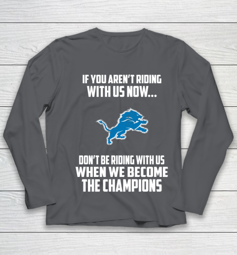 NFL Detroit Lions Football We Become The Champions Youth Long Sleeve 6
