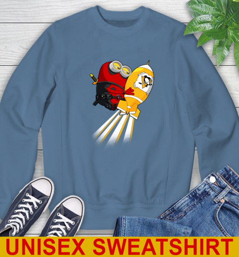 NHL Hockey Pittsburgh Penguins Deadpool Minion Marvel Shirt Sweatshirt 10