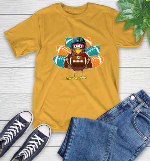 Miami Dolphins Turkey Thanksgiving Day T-Shirt 3