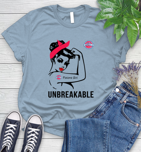 NBA Detroit Pistons Girl Unbreakable Basketball Sports Women's T-Shirt 6
