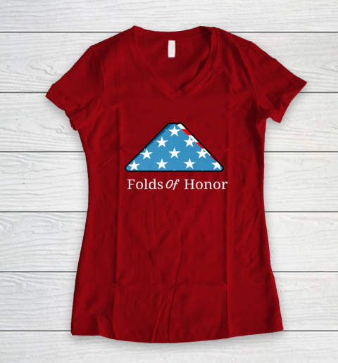 Dan Bongino Folds Of Honor Women's V-Neck T-Shirt 6