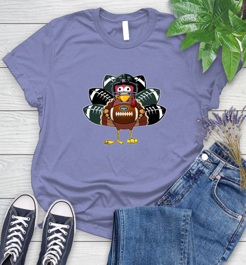 New York Jets Turkey Thanksgiving Day Women's T-Shirt 11