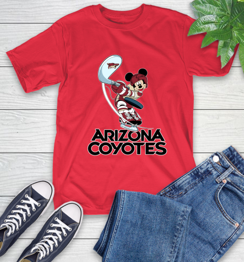 NHL Hockey Arizona Coyotes Cheerful Mickey Mouse Shirt T-Shirt 11