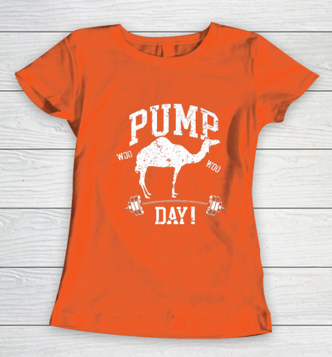 Funny Pump Day Hump Day Camel Weight Lifting Training Gym Women's T-Shirt - Image 4
