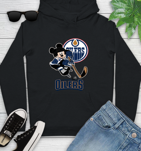 NHL Edmonton Oilers Mickey Mouse Disney Hockey T Shirt Youth Hoodie 2