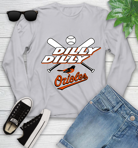 MLB Baltimore Orioles Dilly Dilly Baseball Sports Youth Long Sleeve 5