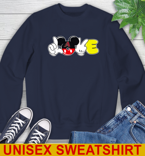 Arizona Diamondbacks MLB Baseball Love Mickey Disney Sports Sweatshirt 3