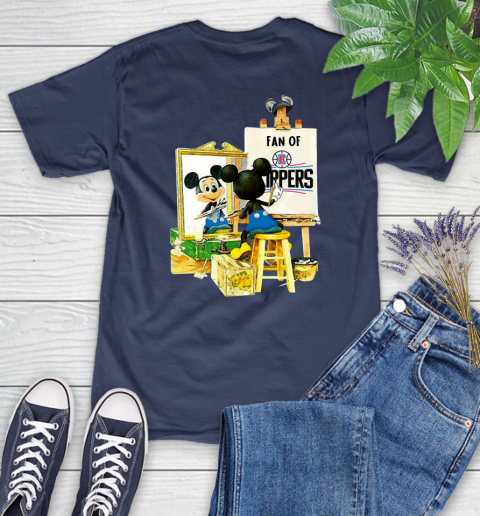 NBA Basketball LA Clippers Mickey Drawing Shirt 93