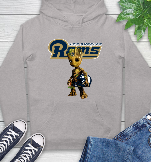 Los Angeles Rams NFL Football Groot Marvel Guardians Of The Galaxy Hoodie 12