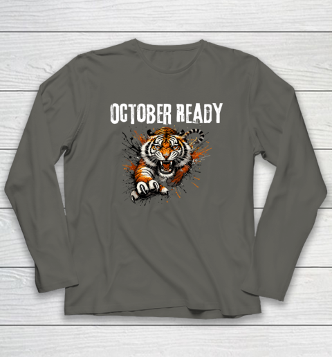 Funny October Ready For Ready Tiger Long Sleeve T-Shirt 4