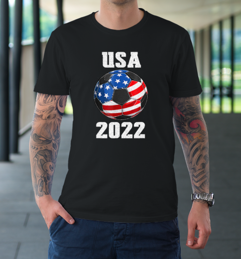 USA Flag Jersey USA American Soccer Team 2022 Football T-Shirt