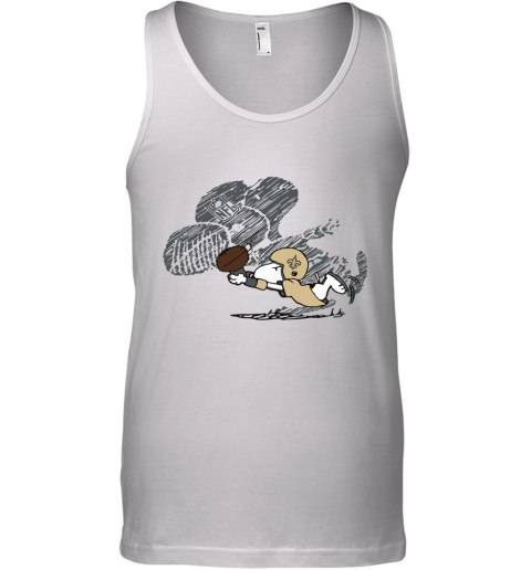 New Orleans Saints Snoopy Plays The Football Game Tank Top