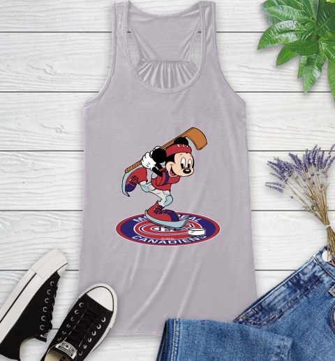 NHL Hockey Montreal Canadiens Cheerful Mickey Disney Shirt Racerback Tank 5